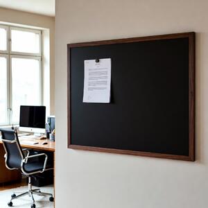 Čierna magnetická tabuľa NATURE LINE v drevenom ráme PALISANDER 60x40 cm