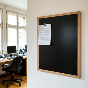 Čierna magnetická tabuľa NATURE LINE v drevenom ráme SVETLÝ DUB 60x40 cm