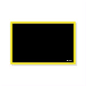 Čierna kriedová tabuľa v žltom drevenom ráme 100x200 cm