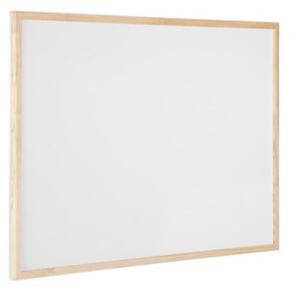Biela magnetická tabuľa v prírodnom drevenom ráme 60x40 cm