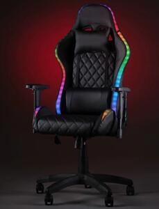Gordon G400 Herná stolička s LED osvetlením RGB, čierna
