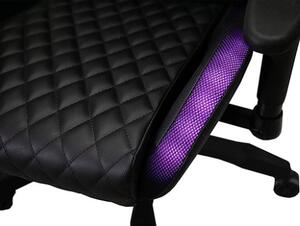 Gordon G400 Herná stolička s LED osvetlením RGB, čierna