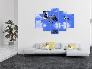 Obraz letiacich bocianov (Obraz 150x105cm)