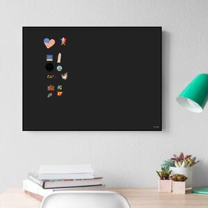 Čierna tabuľa na magnetky PREMIUM v hliníkovom čiernom ráme 60x40 cm