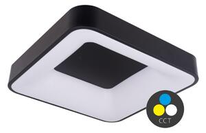 Čierne LED stropné svietidlo hranaté 500x500mm 32W CCT