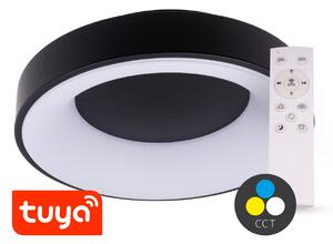 SMART TUYA Čierne LED stropné svietidlo guľaté 480mm 48W CCT s DO – LED lustre a svietidlá > LED stropné svietidlá