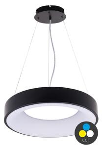Čierne závesné LED svietidlo guľaté 600mm 60W CCT – LED lustre a svietidlá > LED stropné svietidlá