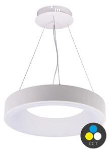 Biele závesné LED svietidlo guľaté 600mm 60W CCT – LED lustre a svietidlá > LED stropné svietidlá
