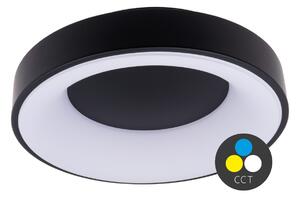 Čierne LED stropné svietidlo guľaté 480mm 48W CCT – LED lustre a svietidlá > LED stropné svietidlá
