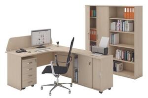 Zostava kancelárskeho nábytku MIRELLI A+, typ C, pravá, breza