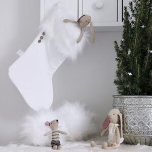 Cotton & Sweets Vianočná čižma biela 42x26cm