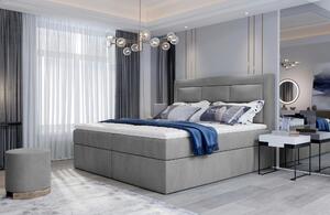 Boxspringová posteľ s úložným priestorom 180x200 TERIVO - popolavá