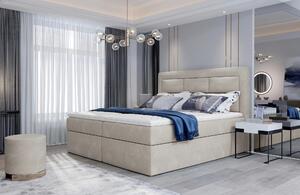 Boxspringová posteľ s úložným priestorom 180x200 TERIVO - béžová