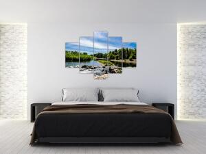 Obraz jazera na stenu (Obraz 150x105cm)