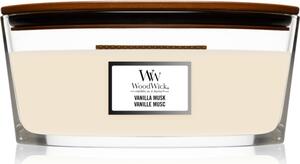 Woodwick Vanilla Musk vonná sviečka s dreveným knotom (hearthwick) 453,6 g
