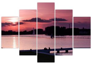 Západ slnka na vode, obraz (Obraz 150x105cm)