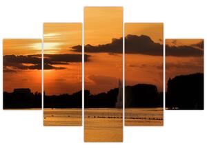 Západ slnka na mori (Obraz 150x105cm)