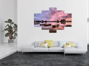 Loďky na jazere, obraz (Obraz 150x105cm)