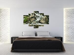 Horský vodopád - obraz (Obraz 150x105cm)