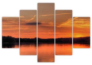 Západ slnka na jazere, obraz (Obraz 150x105cm)