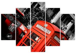 Londýnska telefónna búdka - moderné obrazy (Obraz 150x105cm)