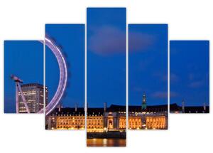Londýnske oko v noci - obraz (Obraz 150x105cm)