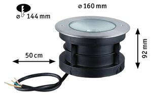 Paulmann Vanea LED zapustené podlahové svietidlo IP67, Ø 16 cm