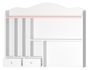 Nadstavba na PC stolík Luna LN04, Farby: biela / ružová + biela Mirjan24 5902928146387