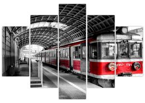 Vlaková stanica - obraz (Obraz 150x105cm)