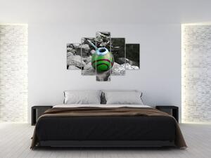 Zelený hrnček - obraz (Obraz 150x105cm)