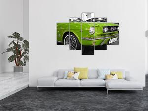 Zelené auto - obraz (Obraz 150x105cm)