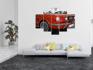 Červené auto - obraz (Obraz 150x105cm)