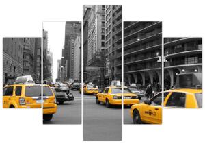 Žlté taxi - obraz (Obraz 150x105cm)