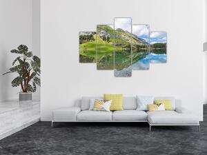 Horské pleso - obrazy (Obraz 150x105cm)