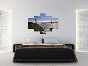 Golden Gate Bridge - moderné obrazy (Obraz 150x105cm)