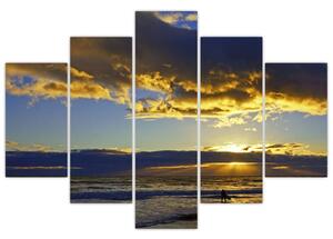 Západ slnka na mori - obraz na stenu (Obraz 150x105cm)