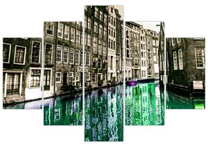 Obraz ulice Amsterdamu (Obraz 150x105cm)