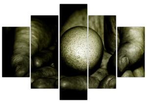 Loptička v rukách - moderný obraz (Obraz 150x105cm)