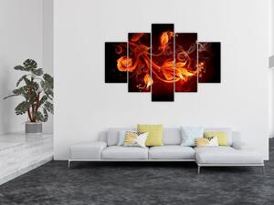 Abstraktné oheň - obraz (Obraz 150x105cm)
