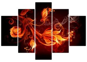 Abstraktné oheň - obraz (Obraz 150x105cm)