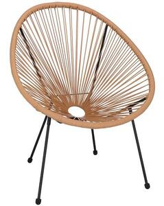 Záhradné kreslo oválne, výška 87 cm, odtiene béžovej a hnedej Springos - GF0084