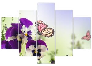 Abstraktný obraz motýľov (Obraz 150x105cm)