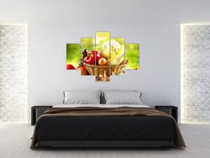 Kôš so zeleninou - obraz (Obraz 150x105cm)