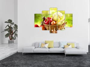 Kôš so zeleninou - obraz (Obraz 150x105cm)