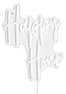 Neónová nástenná lampa biela vrátane LED - Happy Hour