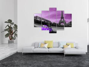 Abstraktný obraz Eiffelovej veže (Obraz 150x105cm)