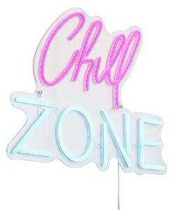 Neónové nástenné svietidlo ružové s modrým vrátane LED - Chill Zone