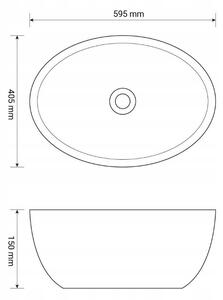 Hagser Gisela keramické umývadlo na dosku 60x41 cm, biela, HGR80000040