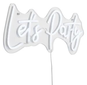 Neónová nástenná lampa biela vrátane LED - Let's Party