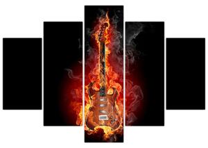 Horiace gitara - obraz (Obraz 150x105cm)